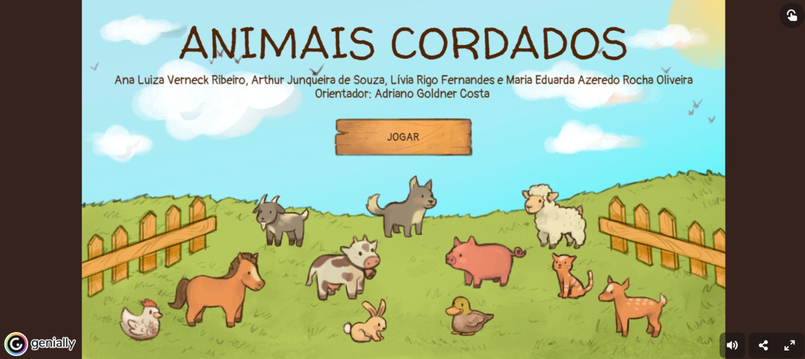 ANIMAIS CORDADOS FAZENDINHA