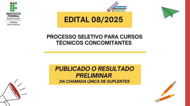 Publicada chamada única de suplentes do edital em parceria com a Sedu