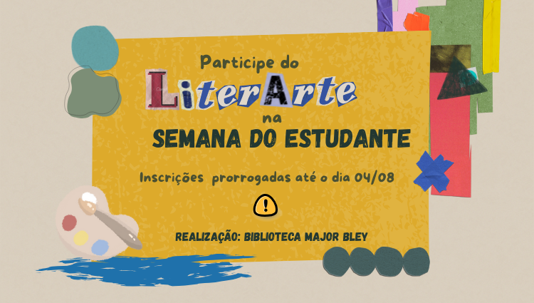 Inscrições para o LiterArte prorrogadas