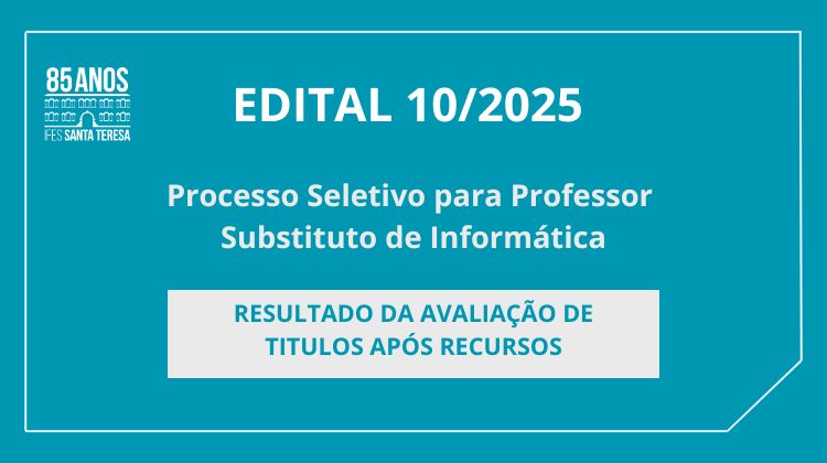 Resultado da prova de titulos do Edital 10/2025