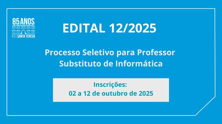 Edital 12/2025 - Processo Seletivo de Professor Substituto de Informática