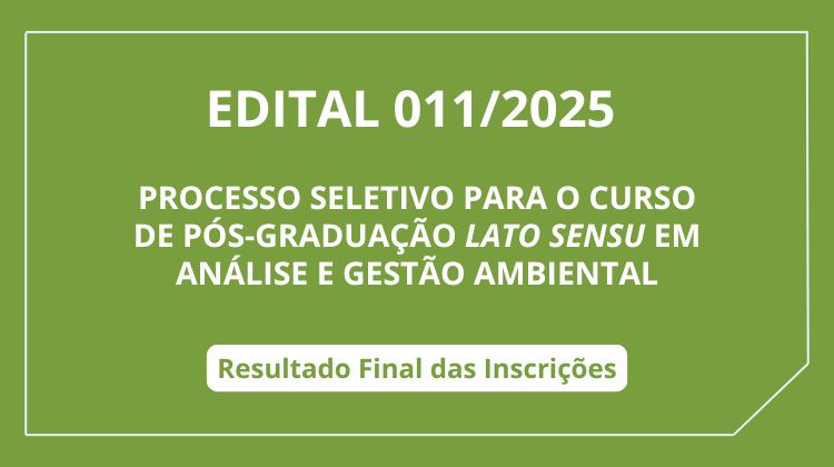 Divulgado o resultado final das inscrições do Edital 11/2015