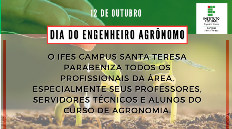 Ifes Santa Teresa parabeniza engenheiros agrônomos pelo seu dia