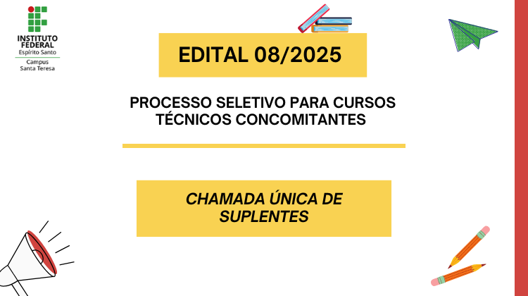 Publicada chamada única de suplentes do edital em parceria com a Sedu