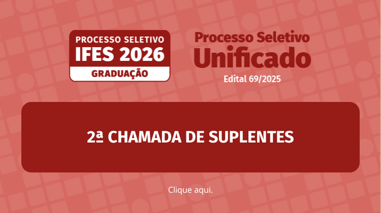 Campus Santa Teresa publica 2ª Chamada de Suplentes do Edital 69/2025